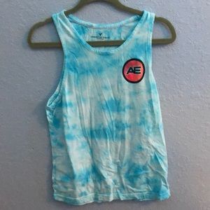 A blue muscle tee
